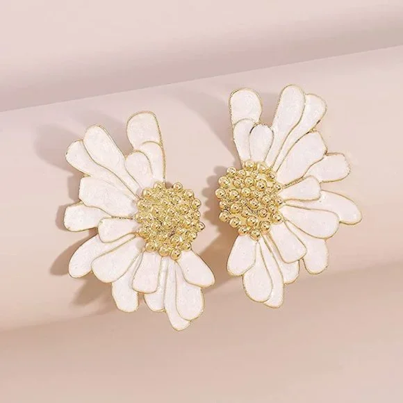 Magical Flower Statement Earrings - Picture 1 of 4